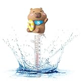 Wasseranzeige – 22 X 6 Cm Großes Schwimmendes Pool-Thermometer, Temperatursensor In Capybara-Form, Wasserdichtes Wasserüberwachungsgerät, Leicht Ablesbares Anzeigemessgerät Für Pool, Spa, whirlpools