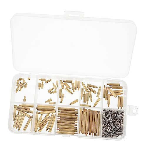 SOLUSTRE Professional Handymen Tool 270pcs M2 Hexagon Nuts Nickel Plated Iron Threaded Fastener Easy Installation
