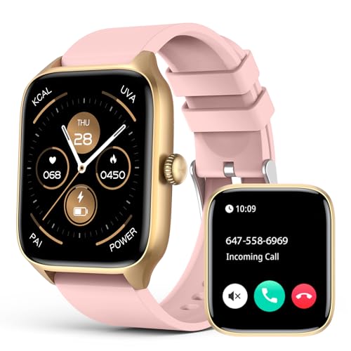 Smart Watch for Women with Bluetooth Call, Activity Fitness Tracker with 1.96" HD Touch Screen, Blood Pressure Blood Oxygen Heart Rate Sleep Monitor Smartwatch for Android iPhone