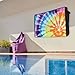 Boho Rainbow Outdoor TV Cover 48 to 50 inch Weatherproof, Abstract Gradient Orange Purple Turquoise Waterproof TV Screen Protector Outdoor TV Enclosure with Remote Control Pocket