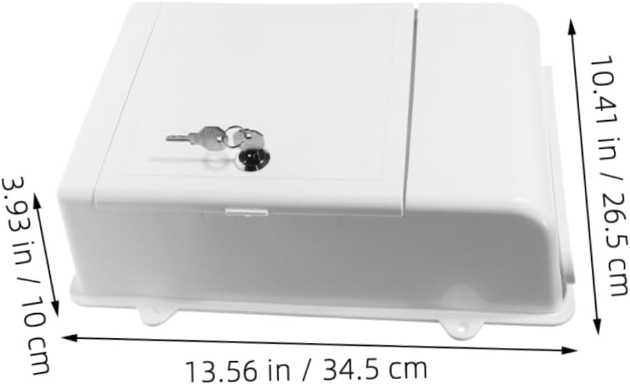 Uonlytech 2Set Wall Mount Mailbox Rainproof Design for Office Community Large Capacity Quick Installation Elegant White Finish for Suggestions Complaints Collection