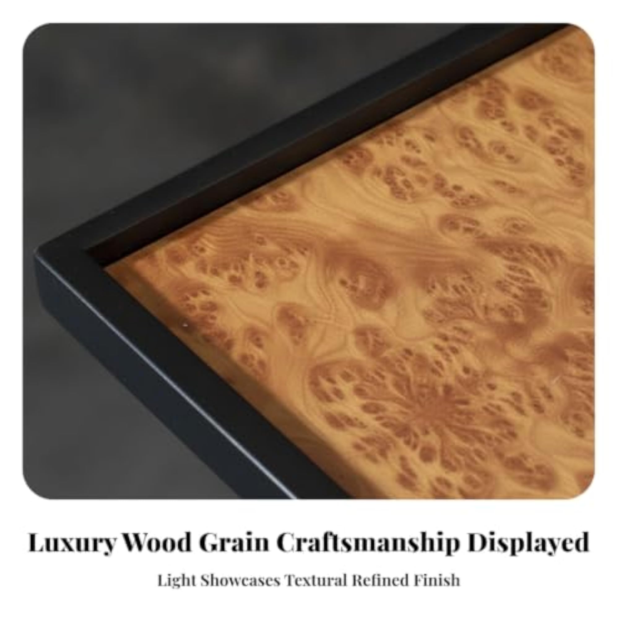 Modern Low-Silhouette Rectangular Wooden Tray