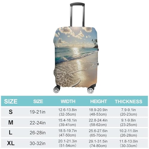 Hawaiian Summer Travel Luggage Cover Washable Anti-scratch Suitcase Protector Dustproof Protective Cover Case for Wheeled Luggage Fits 19-32 Inch Luggage2