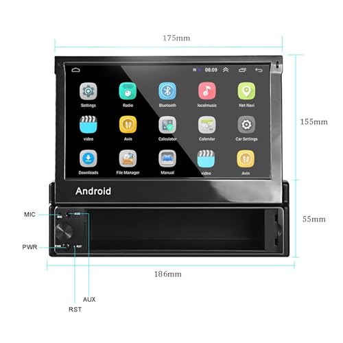 Yurefax 1 Din Bilradio 7" med GPS, Bluetooth & Android Auto