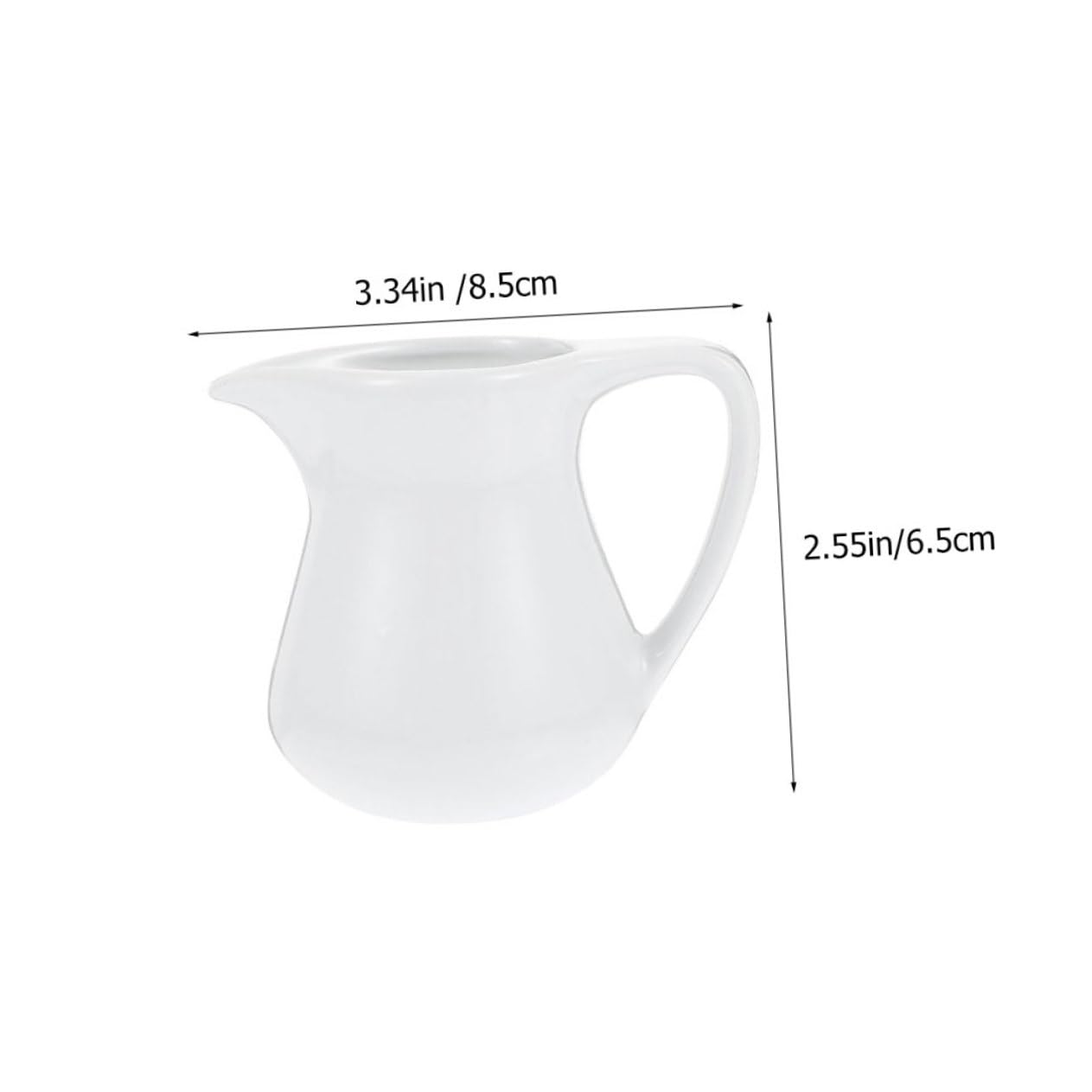 STOBAZA Latte Cup Set Milk Pitcher 2pcs Ceramic Latte Art Cups Decorative for Home Bar and Parties Random Style