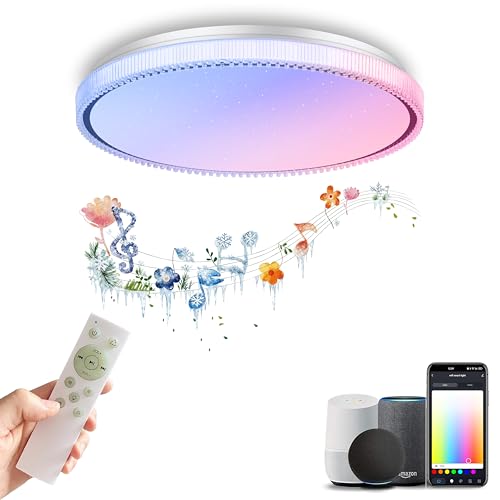 OFFDARKS LEDV[OCg 8  4500lm 45w  F alexaΉ BluetoothXs[J[ 邳[ F ȃGl 铔 Rt ^ rO Ɩ V dC tȒP