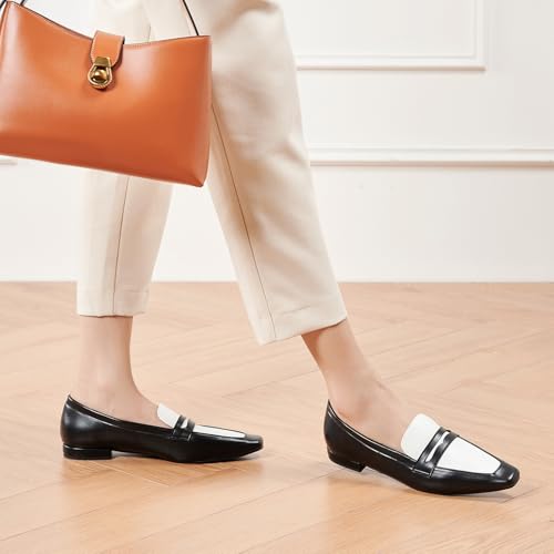 Image of C.Paravano Loafer Women Penny Loafers Flat Shoes for Women Slip On Shoes Crocodile-Embossed