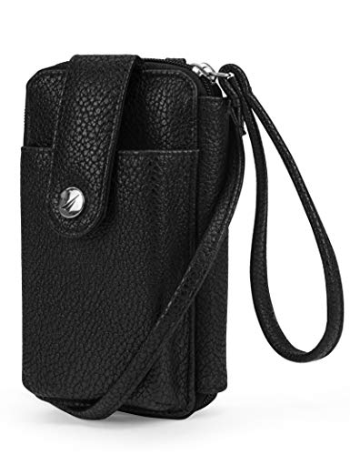 Nautica Caroline Vegan Leather RFID Womens Crossbody Phone Bag Wallet (Black)