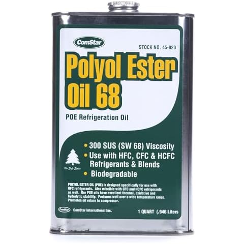 ComStar Polyol Ester Oil 68/300 SUS (POE), High-Performance Refrigeration Oil for HFC & HCFC, Reduced Energy Consumption, Exceptional Thermal Stability, 1 Quart (45-020) Cover