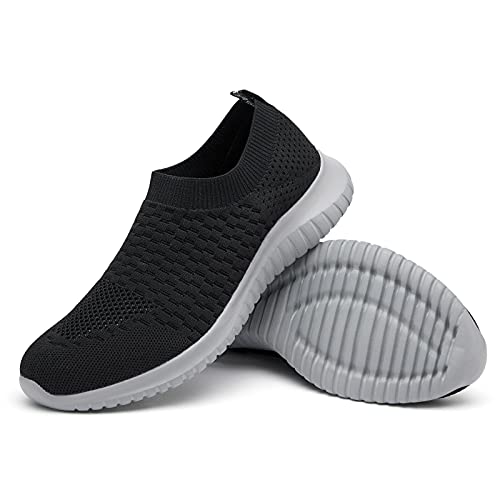 Image of TIOSEBON Men's Slip On Walking Shoes Arch Support Knit Mesh Lightweight Casual Comfortable Gym Workout Running Tennis Travel Standing Sneakers