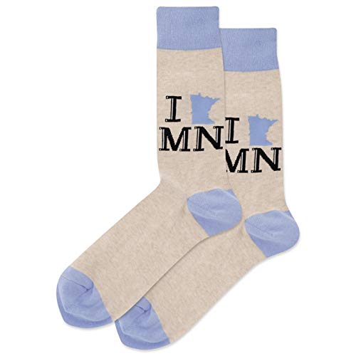 Hot Sox Minnesota Socks, Natural Melange, 1 Pair, Men Shoe 6-12.5