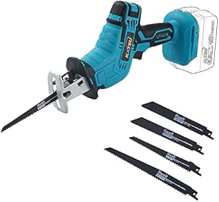 KATSU FIT-BAT Cordless Reciprocating Saw 21V/18V, Battery Powered Mini Pruning Reciprocating Saw, 4pcs Blades Included, Without Battery or Charger 102759