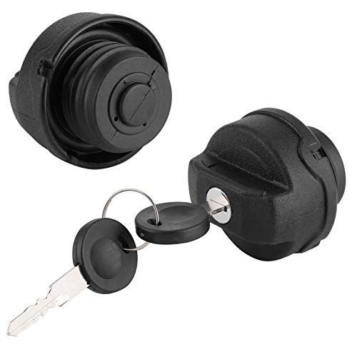 Bouchon de réservoir d'essence en ABS Noir verrouillable avec 2 clés - 5