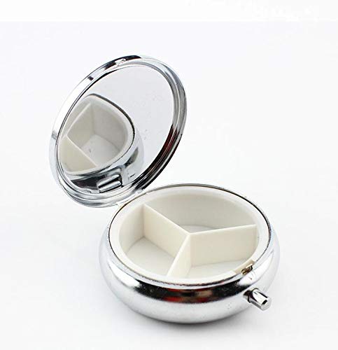 200pcs lot Diameter 5cm DIY Medicine Metal Organizer Container Silver Color Pill Box Blank Box SN3424