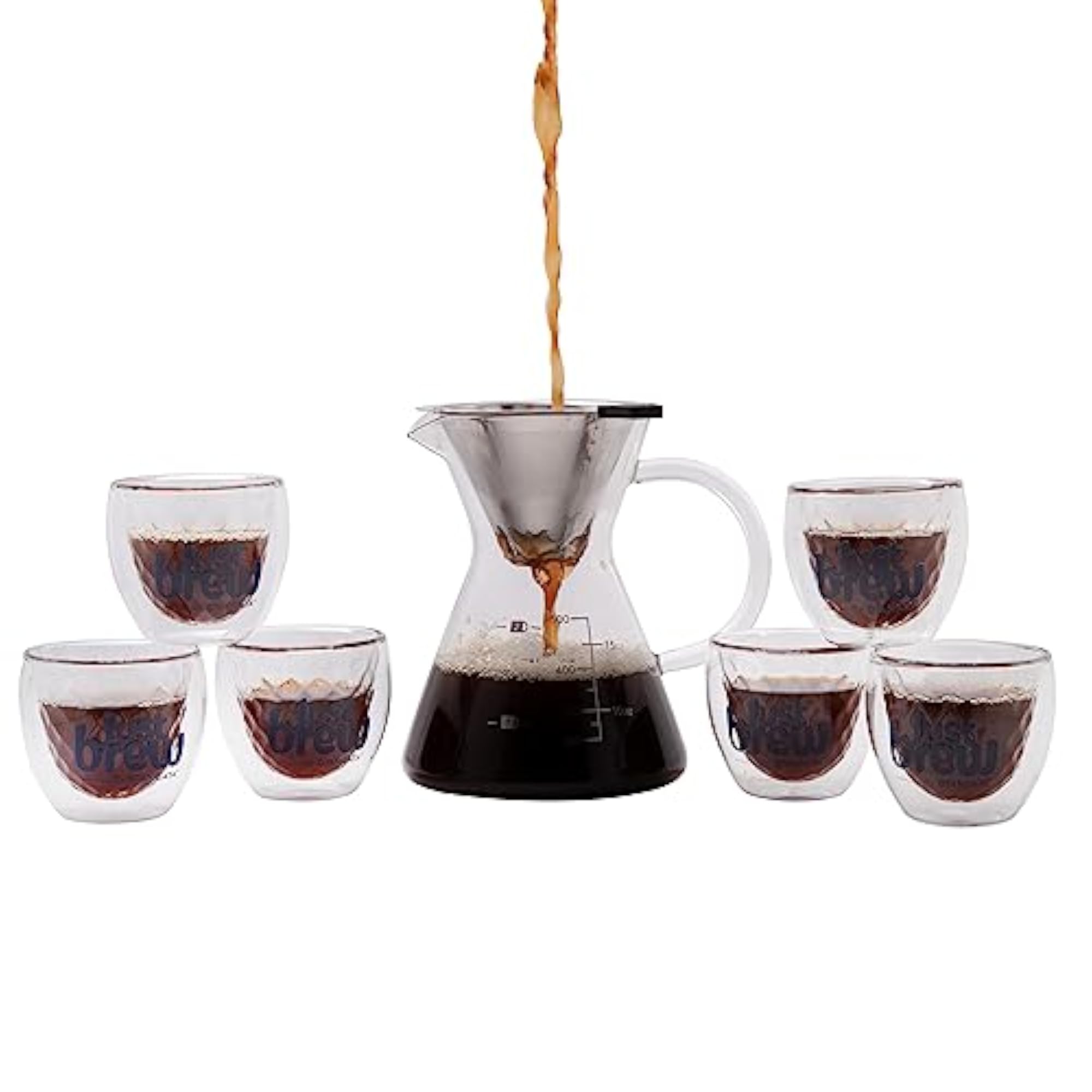 Crystal Drip Coffee Maker with Borosilicate Glass Pot