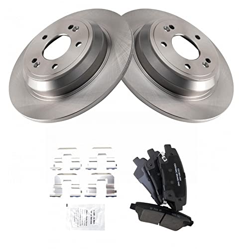 Image of TRQ Rear Brake Pad and Rotor Set Ceramic