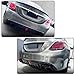 MCARCAR KIT Rear Diffuser for Mercedes Benz C Class W205 C300 C350 C400 Sport C43 C63 AMG Sedan 2015-2021 PP Under Bumper Chin Diffuser Lip Splitter with Exhaust Tips