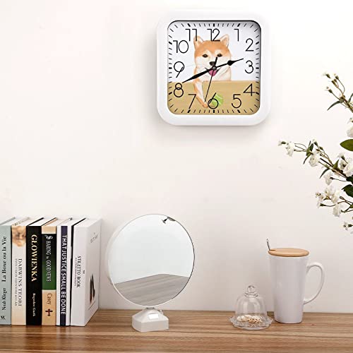 Pendule murale moderne chien marrant sans bruit pour retrouver le calme