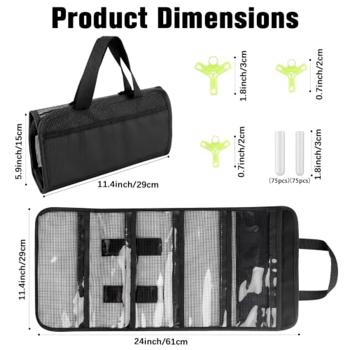 Bolsa enrollable para señuelos de pesca con protección de anzuelo y tapa de seguridad miniatura 7