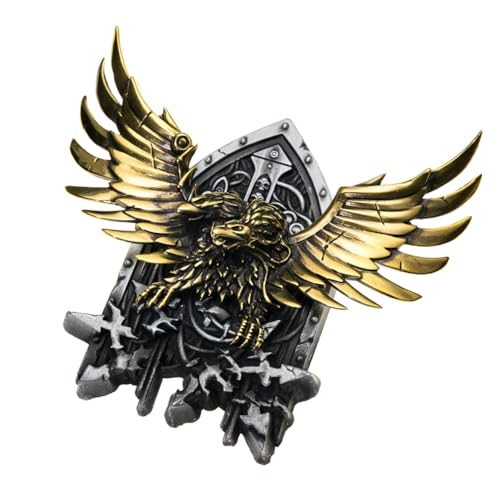 Starforged Spilla Da Frigorifero Con Scritta "Grey Knights Warhammer 40 K", Medaglietta Della Legione Dell'eresia Dell'aquila Horus, Taglia Unica, In Metallo, Senza Pietra Preziosa, One Size, Metallo, - 3