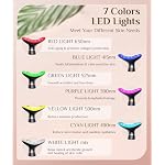7 Color Galvanic Machines - Red Light Therapy for Face and Neck, Face Massager Tool for Wrinkles, Double Chin, Vibrating Facial Massager with Thermals, Black - Image 2