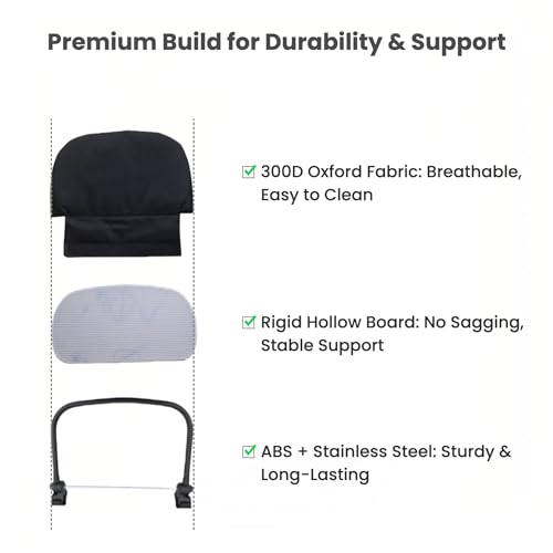 Stroller Leg Rest Footrest Compatible with Yoyo/YOYO2-8.3” Adjustable Foldable Detachable Extension Extender Accessories for Babyzen Infant Kids No Disassembly Travel-Friendly