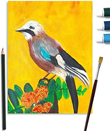 Acrylic Paint Set - 12 Piece Set of Professional Painting Acrylic Paints with Vivid Pigments and Rich Colours for Any Age and Skill Level (Set of 12 Tubes)