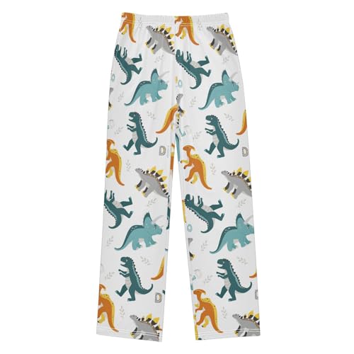 ZZKKO Colored Cute Dinosaurs Boys Pants for Kids Jogger Pants with Pockets S-XL