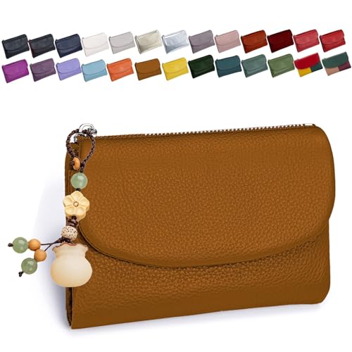 Joyfullygo Wallet, Unisex Pebble Leather Wallet, Coin Card Purse with Credit Card Holder, Coin Holder & Cash Slots (#10)