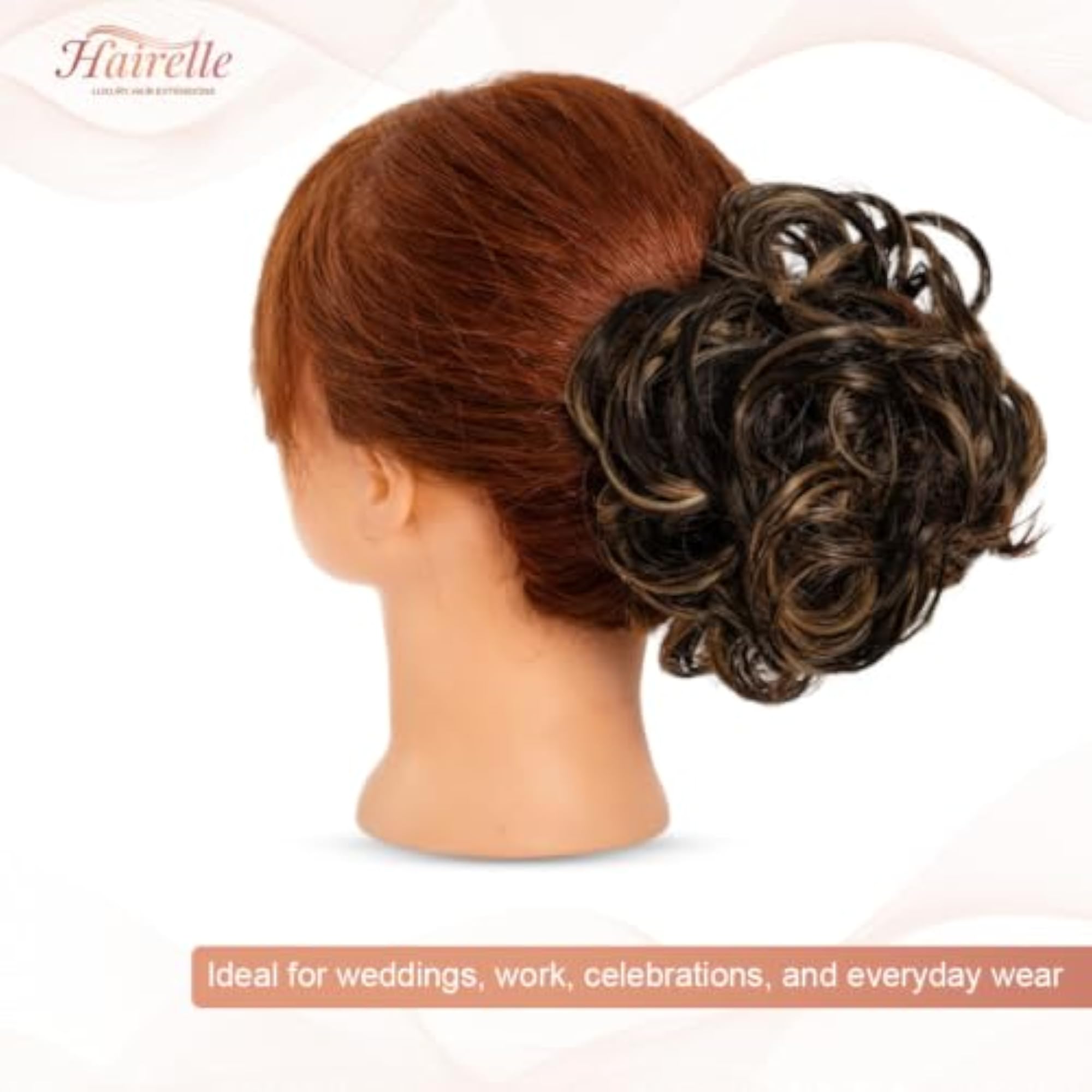 Frill Extension Curly Messy Bun Clip-In Highlight