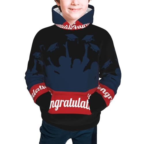 Congratulation Graduate Kids Pullover Hoodies Boys Sweatshirts Girls Athletic Clothes with Pocket2