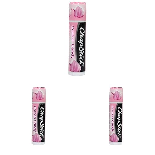 ChapStick - Tubo de bálsamo labial de algodón de azúcar, 0.15 onzas (paquete de 3)
