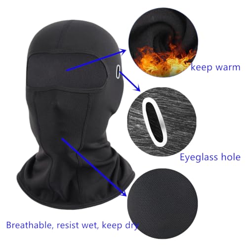 Ligart Breathable Winter Balaclava Ski Mask Windproof Thermal Face Warmer Cold Weather Face Cover for Skiing Climbing Cycling Dark Gray - Thumbnail 2