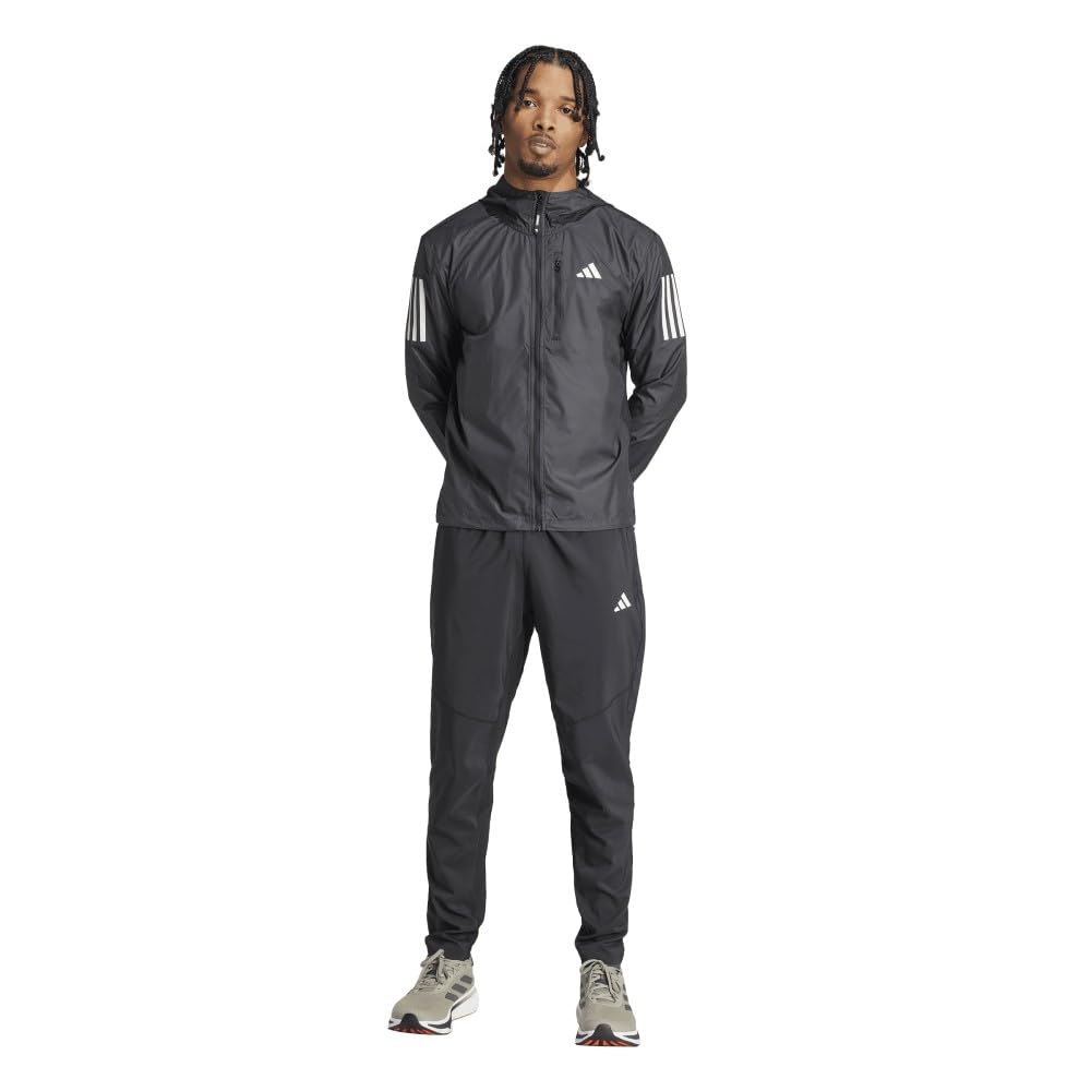 adidas Mężczyźni Own the Run Jacket, Black/White pocket, L