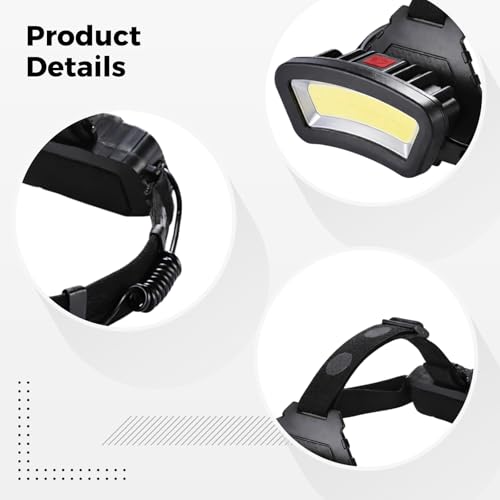 Linterna frontal de gran angular con carga USB para solucionar la falta de luz 5