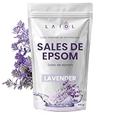 Sales de Epsom con Aroma a Lavanda – Relajación Muscular y Aromaterapia con Magnesio – Sal de Epsom para Baño y Pies - Ideal para Spa Casero, Estrés y Sueño Reparador