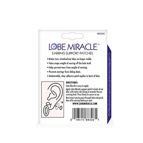image for Lobe Miracle- Clear Earring Support Patches - Earring Backs For Droopy
