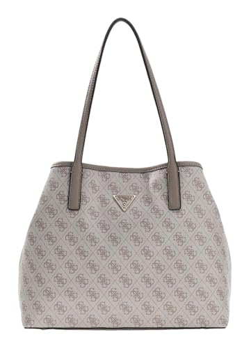 Sac shopper GUESS Victtoria Dark Taupe 2 en 1 chic et polyvalent