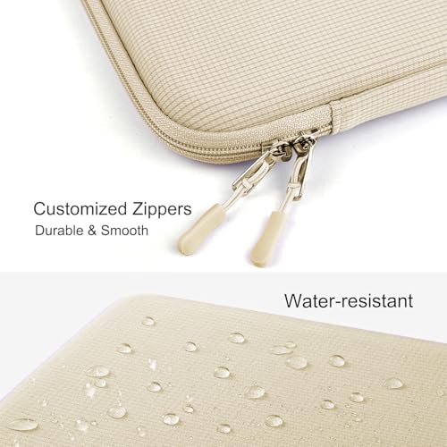 Image of MOCA EVA Hard Laptop Sleeve for 14 inch - 15 inch Laptop MacBook Air 15, HP 15s, Dell Inspiron 15, ASUS Vivobook 15 | Tailored Fit 14.5x10.2 Inch Internal Shockproof Cover (Beige)