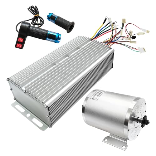 72V 3000W Brushless DC Motor Kit,w/Controller+Throttle+Keylock E-Bike Brushless Motor Controller Kit 4900rpm - 6600rpm Scooter Motorcycle Engine Ebike DIY Conversion Kit for Go Kart E-Scooter