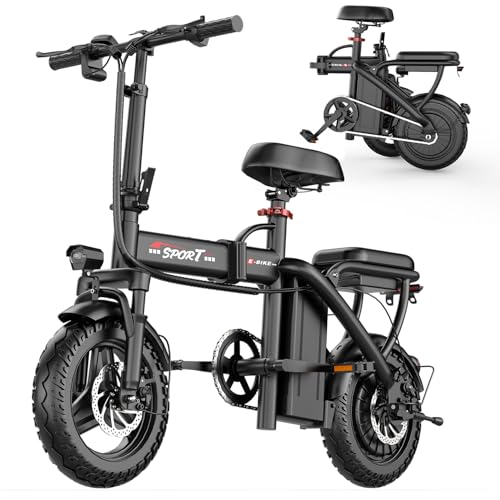 AZHAR Foldable Electric Bike for Adults Teens, 1200W Peak Motor,