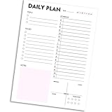 Planificador Diario 60 Hojas De Seguimiento Comidas Lectura Física Cuadernos Planificación Diaria 21x14cm Para Hombres Mujeres Estudiantes Ratón Biblioteca