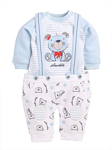 BABY GO 100% Cotton Full Sleeves Dungaree/Overall for Baby Boys and Girls
