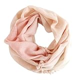 [kobooriza 工房織座] 綿 100％ ボタニカルダイ オーガニック コットン ライトスヌード レディース K-SN-LS02 ストール 薄手 やわらかい 肌に優しい 天然染め (カーネーション)