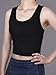 3 Pieces Crop Tops for Women, Workout Tops Basic Cropped Tank Tops Sleeveless Racerback Sports Gym Crop Tank for Teen Girls Black, White, Grey