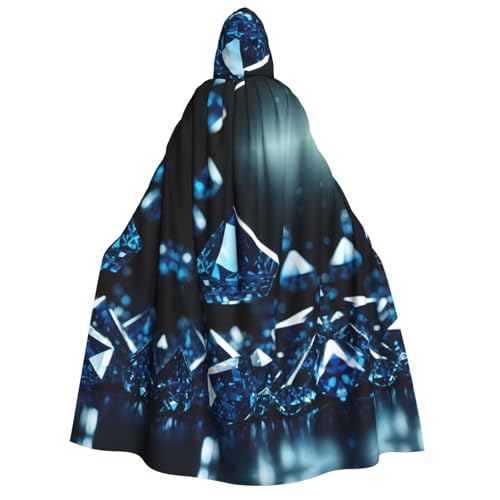 Cape à capuche adulte durable avec motif losanges pour déguisement Halloween