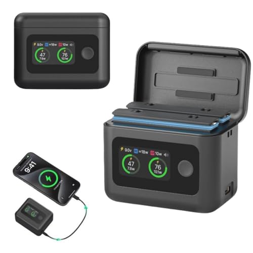 Insta360 X4 Air �Ή� �[�d�� �o�b�e���[�`���[�W���[, �f�B�X�v���C�t��,�T�|�[�g PD �}���[�d �t�� Misro SD�J�[�h�X���b�g/�X�g���b�v