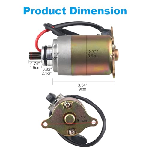 Image of WATERWICH Starter Compatible with GY6 150cc 200CC 250CC Scooter Go Karts Dirt Bike for Chinese ATV Compatible with Tao Tao Coolster Jonway Baja Roketa 4 Wheelers
