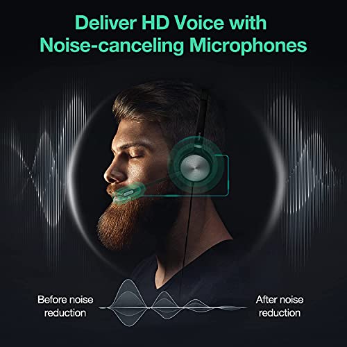 Yealink Headset With Microphone For Pc Laptop Computer Headset Teams Certified Usb Headset Uh36 Uh34 Noise Cancelling With Mic Stereo 3.5Mm Jack For Calls And Music #TOP3