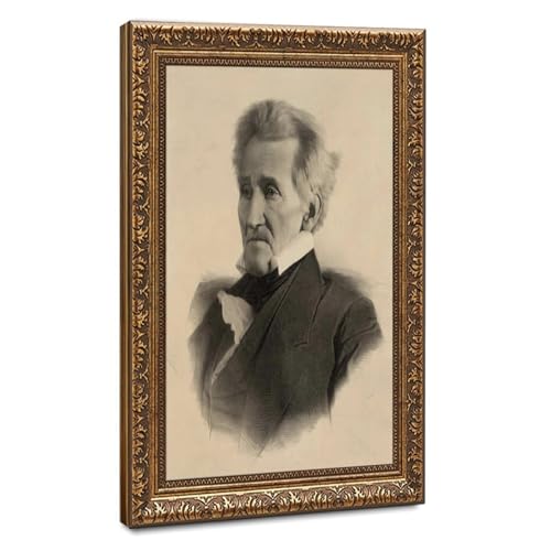 Toile Andrew Jackson décoration murale suspendue cadre bureau chic